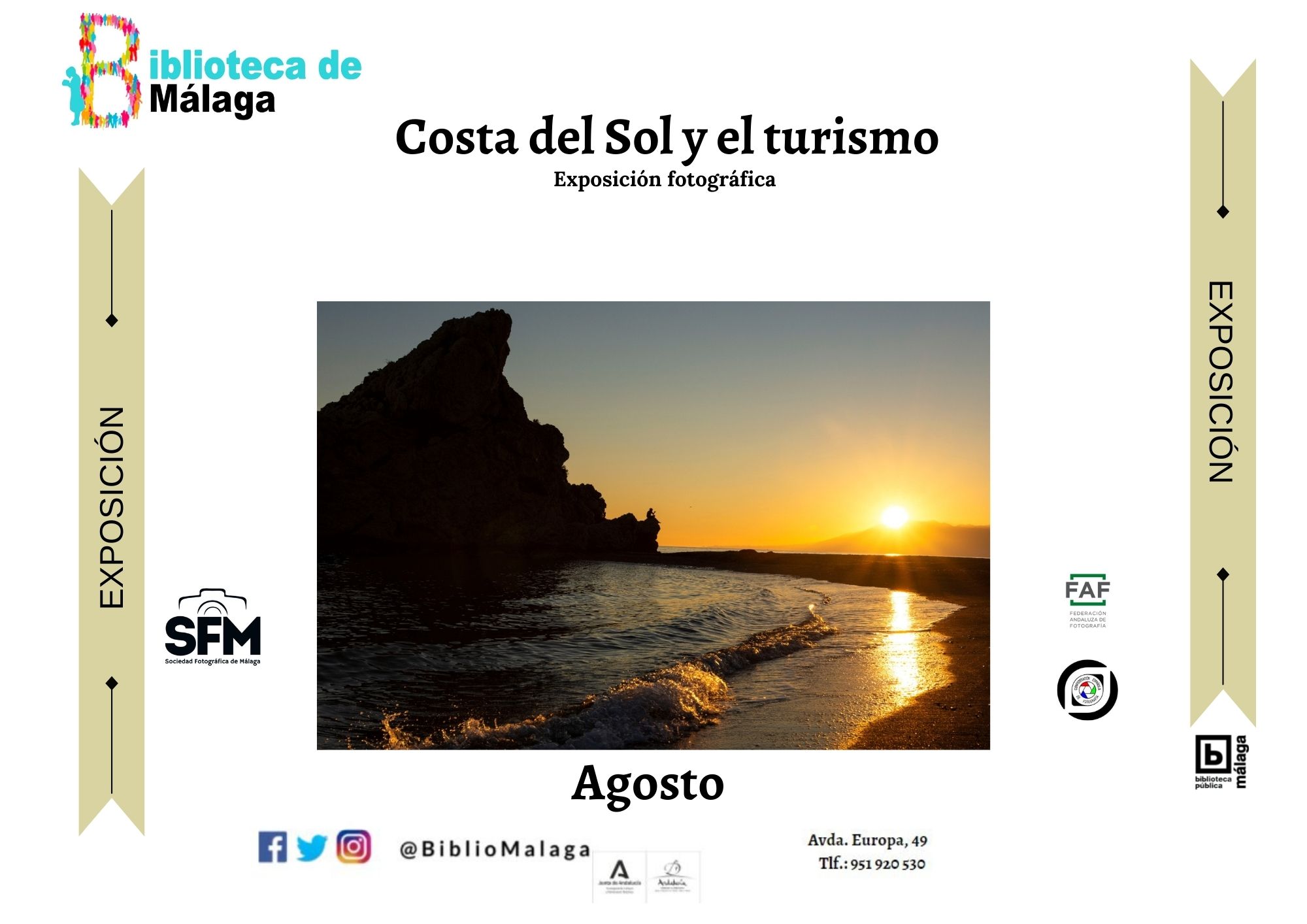 Exposición Fotográfica "Costa del Sol y el turismo" en la Biblioteca Pública del Estado-Biblioteca Provincial de Málaga (hasta el 31/08/21)